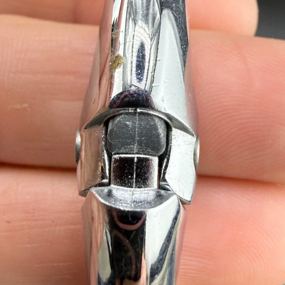 Vintage Clipa Bangle Bracelet Silver Tone Signed 7